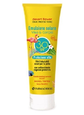 FARMADERBE DESERT FLOWER EMULSIONE SOLARE VISO&CORPO SPF30 125ML