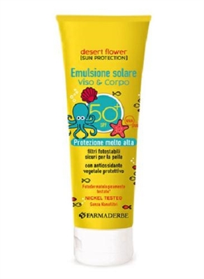 FARMADERBE DESERT FLOWER EMULSIONE SOLARE VISO&CORPO SPF50 125ML